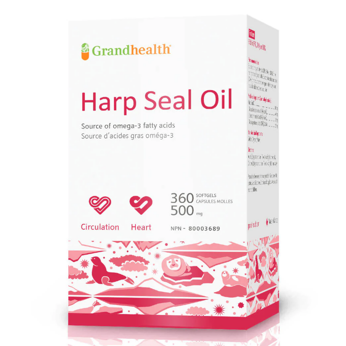 Harp Seal Oil 500mg | Grand Health Products Inc.